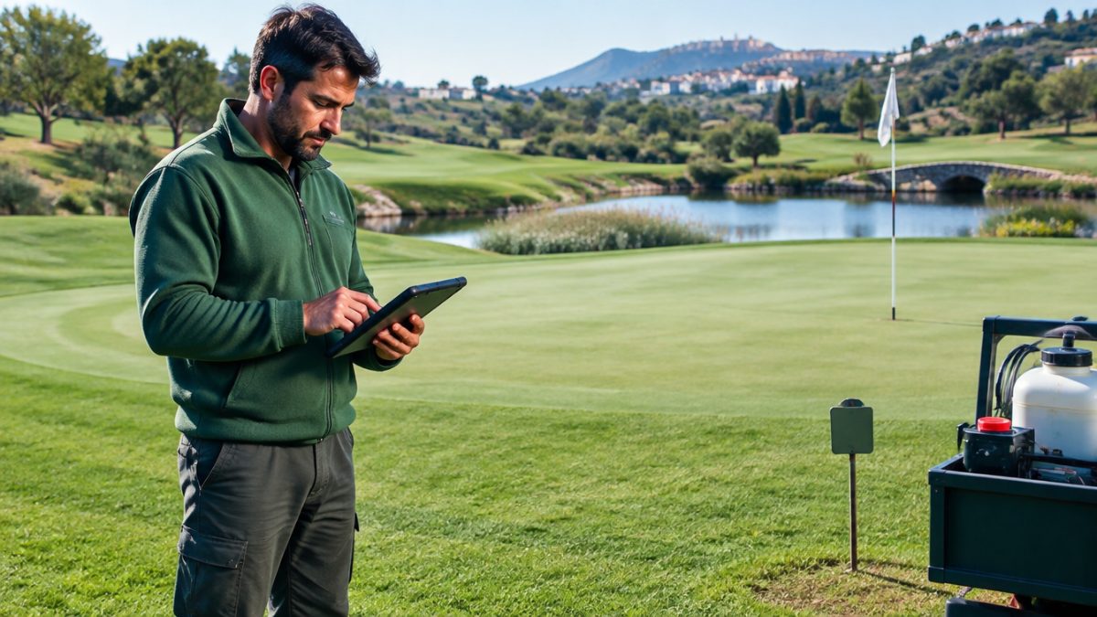Greenkeeper consultando la trazabilidad de tratamientos por zona
