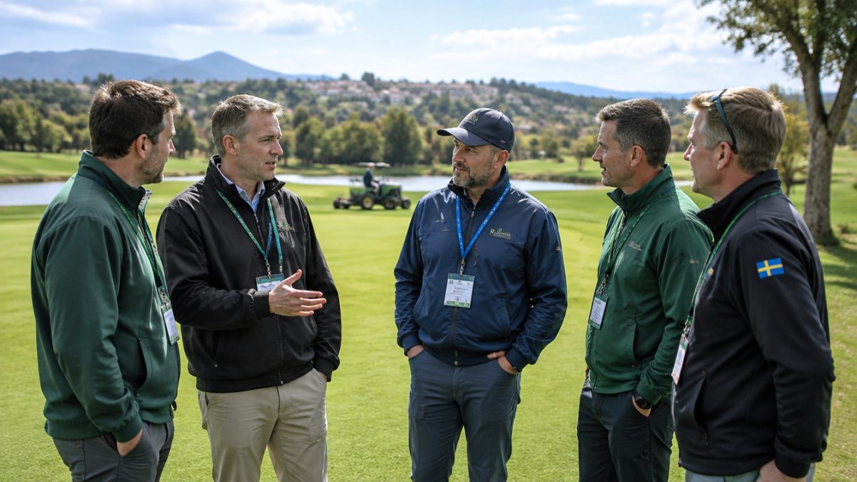 Greenkeepers de distintos países en un congreso de asociaciones europeas de greenkeepers