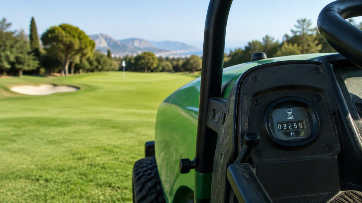 Horómetro de un tractor para medir la vida útil de la maquinaria