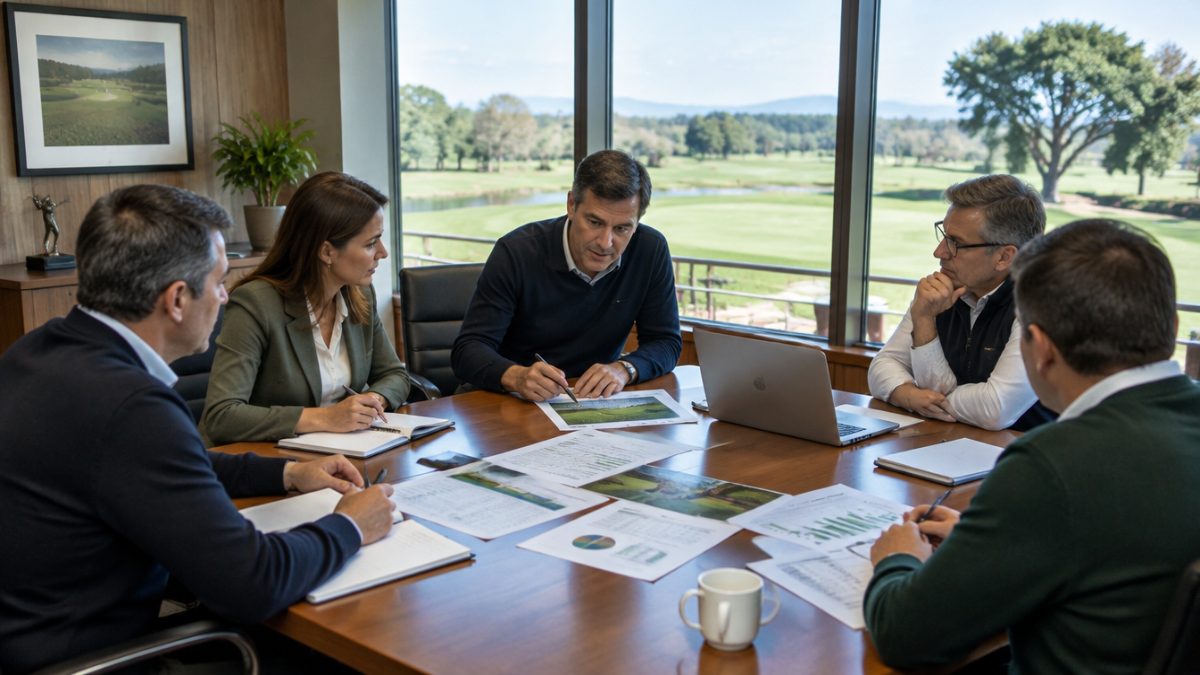 Reunión con la comisión para revisar el presupuesto de mantenimiento del campo