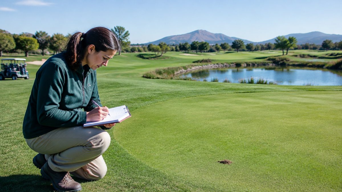 Record of integrated pest management observations on a golf course
