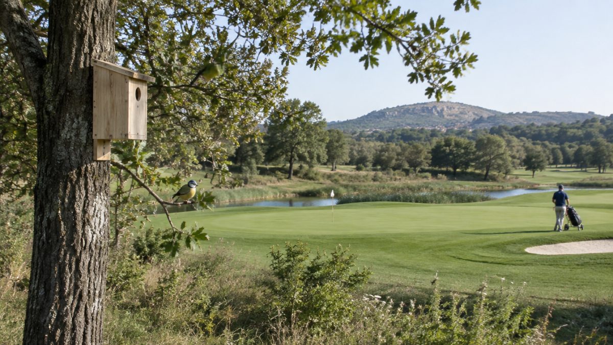 Nest box installed to encourage golf course biodiversity