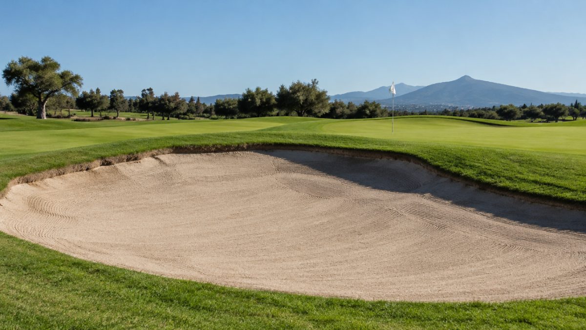 Bunker with uniform sand after bunker maintenance