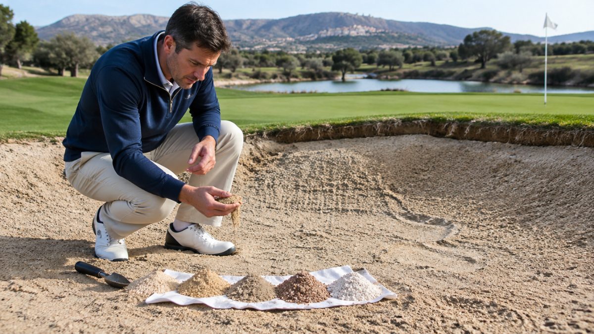 Comparison of bunker sand samples on the course