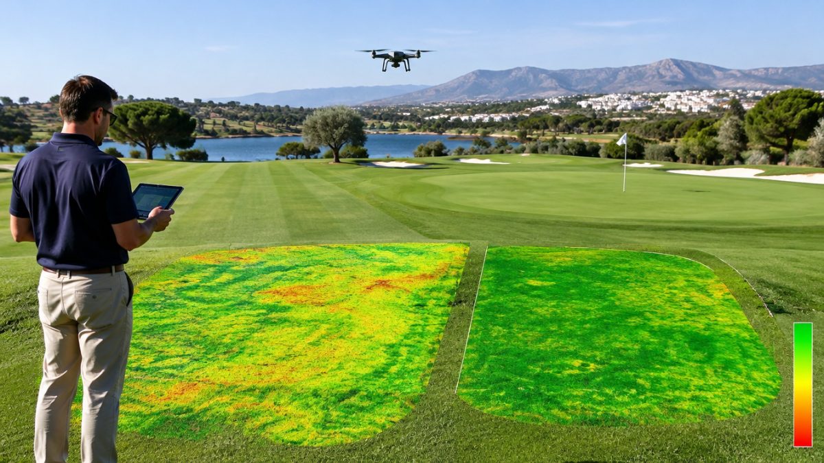 Comparison of vigour using NDVI for turf on fairways and greens