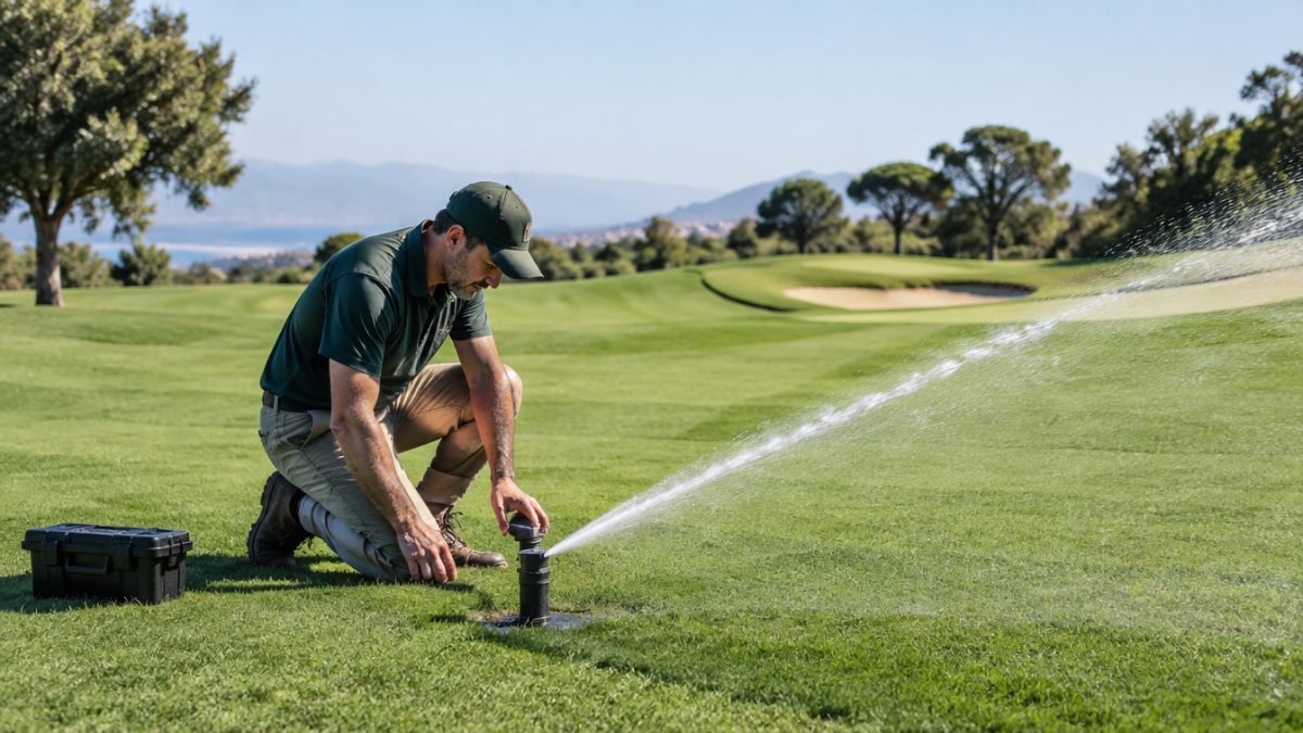 Irrigation check among the greenkeeper tasks in August
