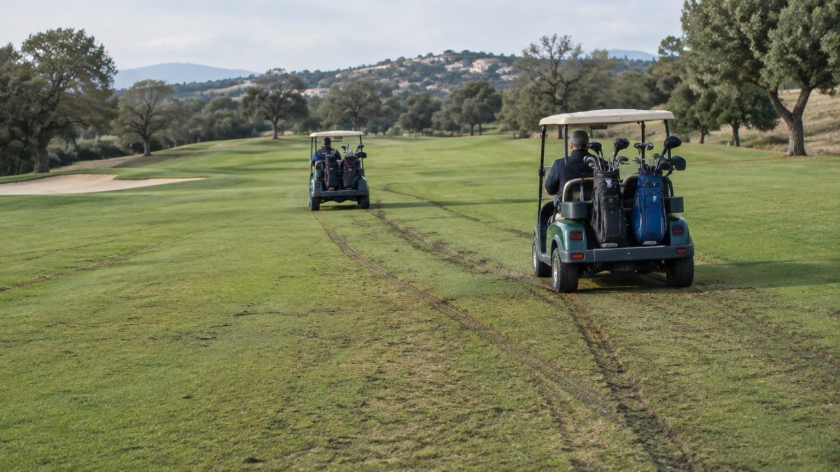 Tráfico de buggies que provoca compactación del suelo en una calle