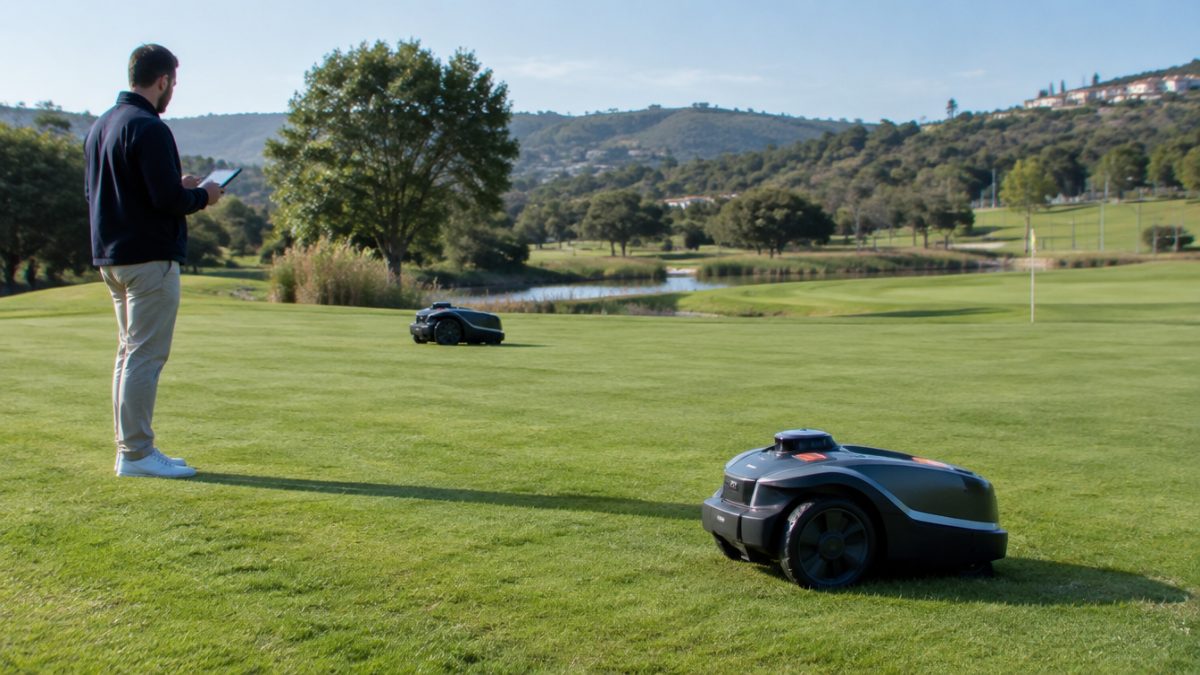 Pilot trial of robotic mowers in golf in a practice area