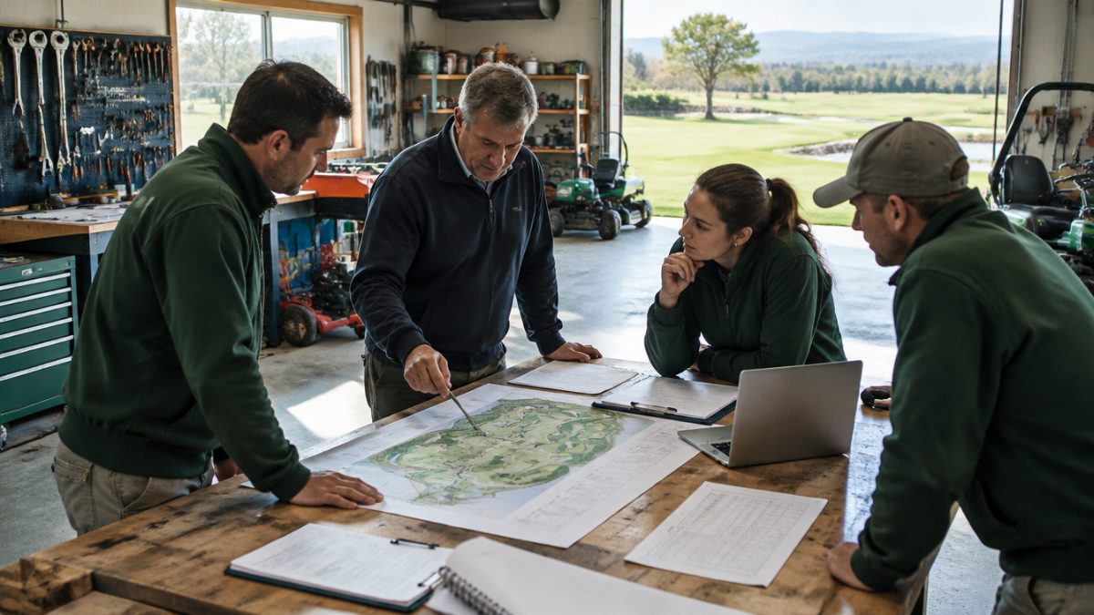 Work plan for preparing a golf tournament in the workshop