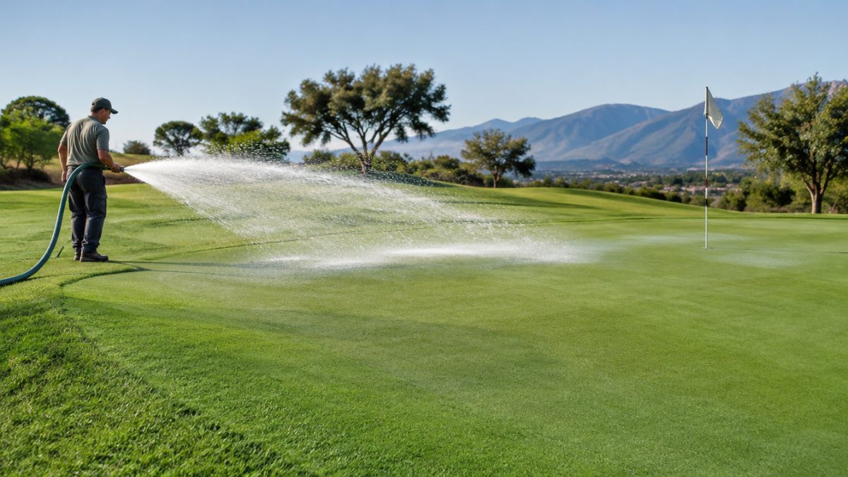 Green de paspalum en golf regado con agua de alta conductividad