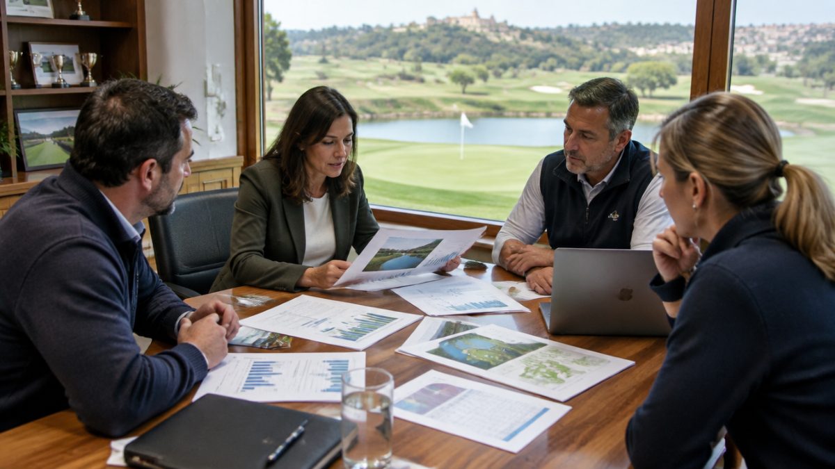 Informe de seguimiento de R&A sostenibilidad en golf con datos de agua y labores