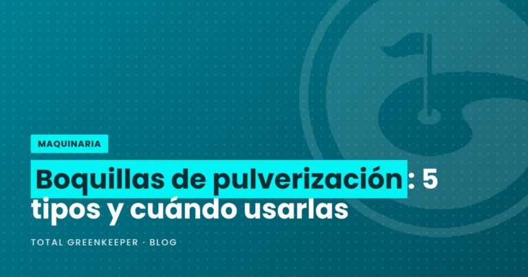 Boquillas de pulverización: 5 tipos y cuándo usarlas